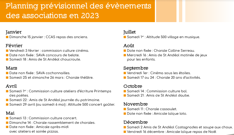 Planning prévisionnel associations 2023